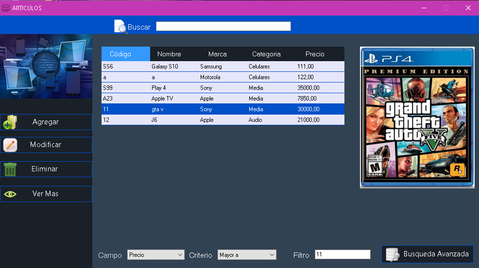 Aplicación de escritorio